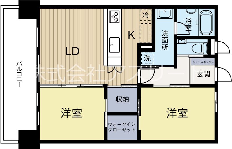 ヤクインスクエア 1213号室 間取り