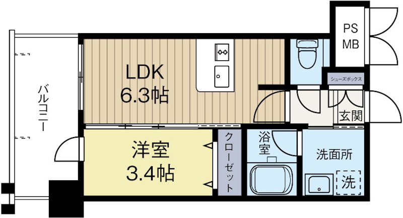 アルファシオレヴァーク 209号室 間取り