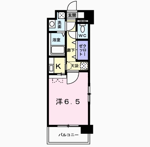 ウィザード空港通り 501号室 間取り