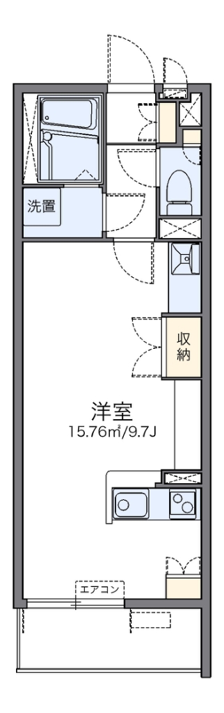 レオネクストラシュレ　博多Ⅱ 201号室 間取り