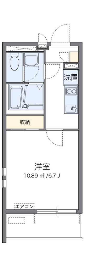 クレイノ比恵町 101号室 間取り