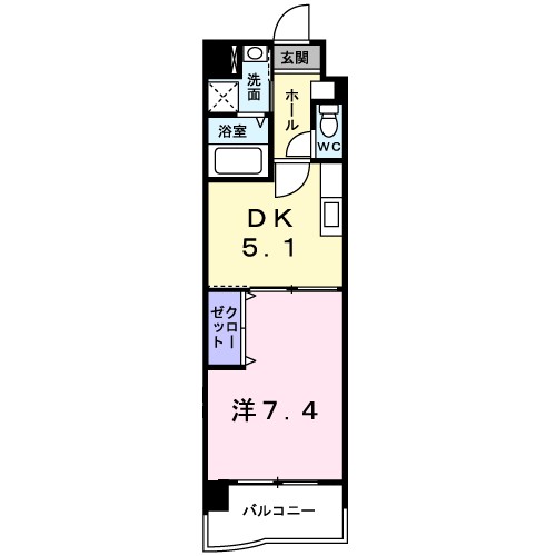 ネオ筥松 808号室 間取り