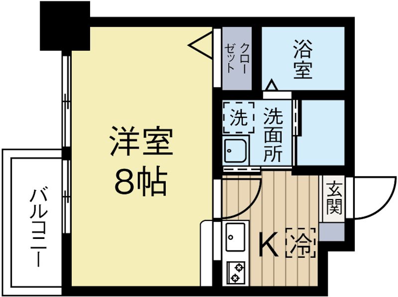 ローズモントフレア薬院 905号室 間取り