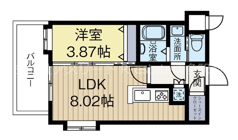 サヴォイ博多エレメンツ 1101号室 間取り