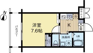 サヴォイマキシマイズ博多ステーション 402号室 間取り