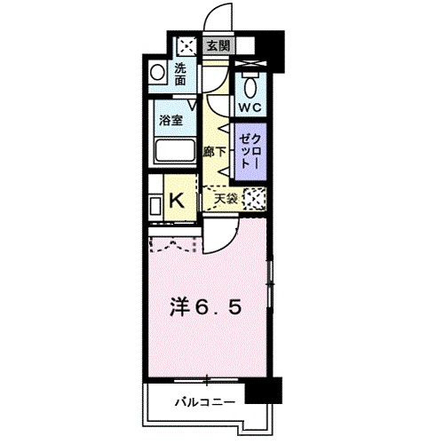 ウィザード空港通り 201号室 間取り
