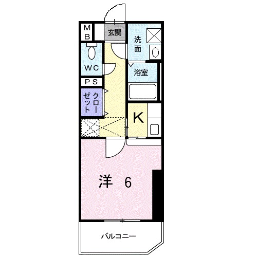 ルネス六本松 603号室 間取り