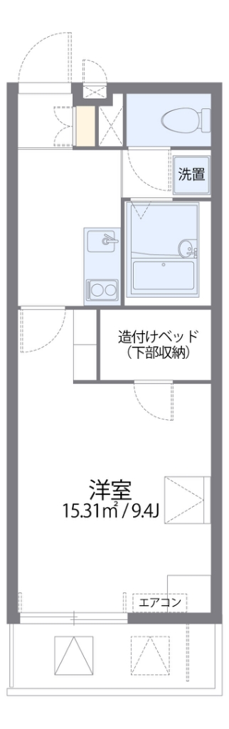 レオパレス博多豊Ⅱ 312号室 間取り