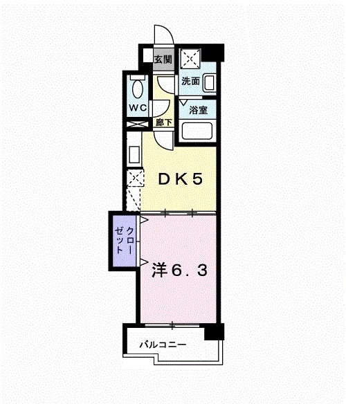 アンソレイエ 303号室 間取り