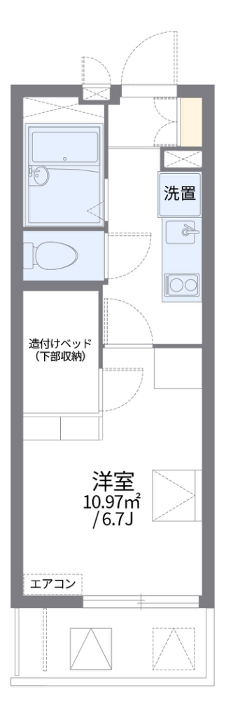 レオパレス椎の実４ 201号室 間取り