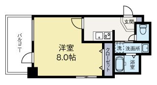 ラフィネス薬院ウエストタワー 601号室 間取り