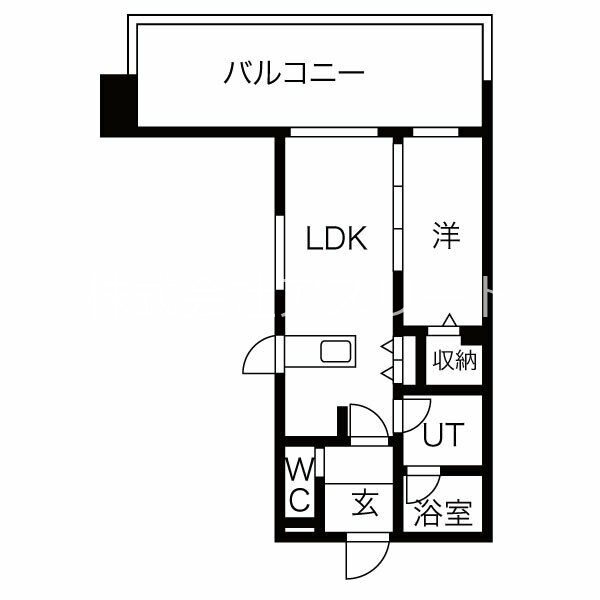 ヤクインスクエア 1116号室 間取り