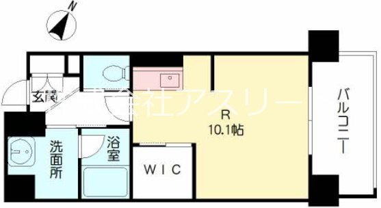 コムフォート薬院 901号室 間取り