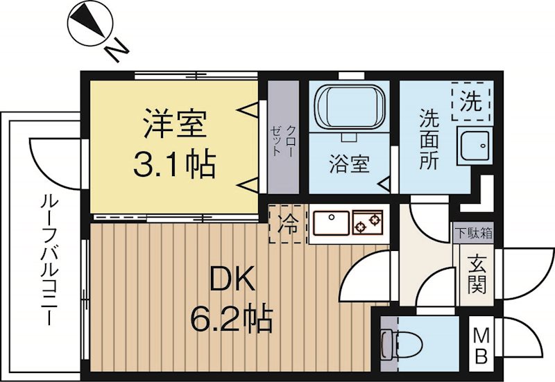 ドリームライフ博多駅南 601号室 間取り