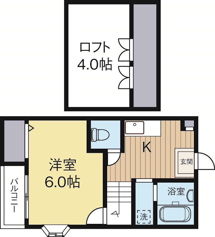 Eコート博多 205号室 間取り