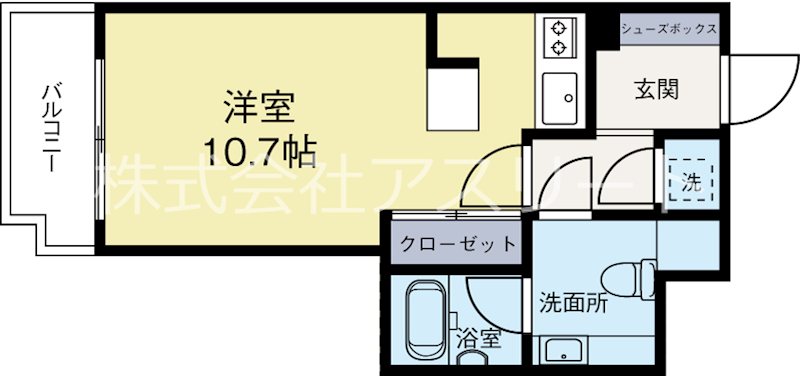 箱崎パルク 408号室 間取り