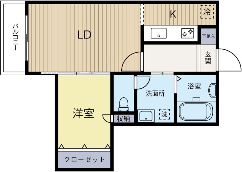 ドォウミ博多1 101号室 間取り