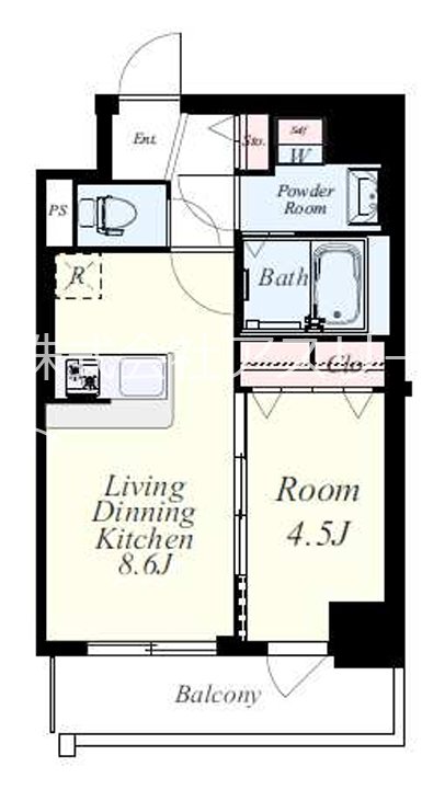ピタゴラ箱崎 604号室 間取り