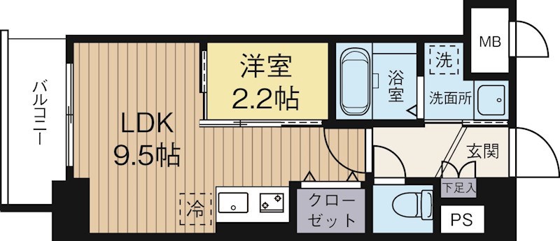 ライフプラン赤坂 201号室 間取り