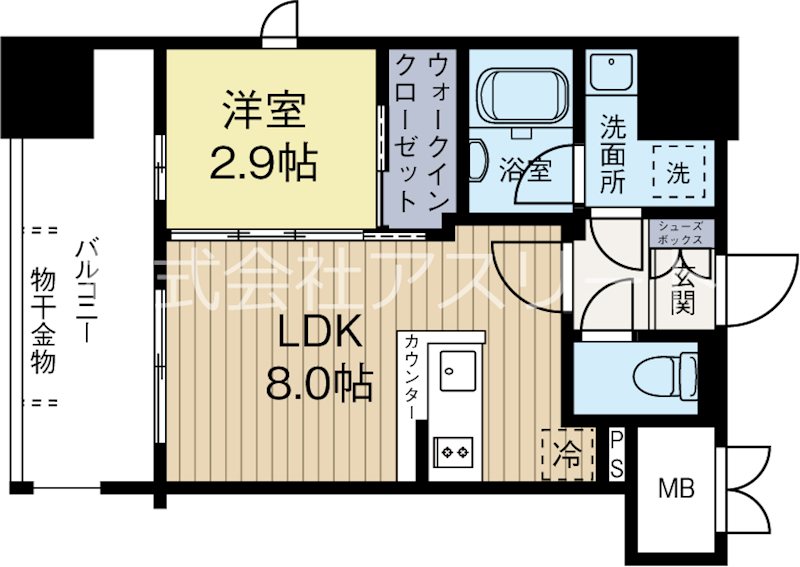グランフォーレプライム千早 301号室 間取り