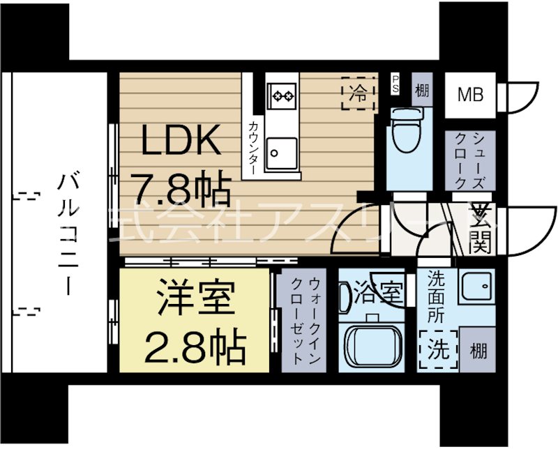 グランフォーレプライム千早 603号室 間取り