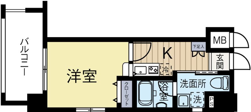 レジデンシャルヒルズ博多東 504号室 間取り