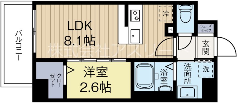 MAHORA天神 503号室 間取り