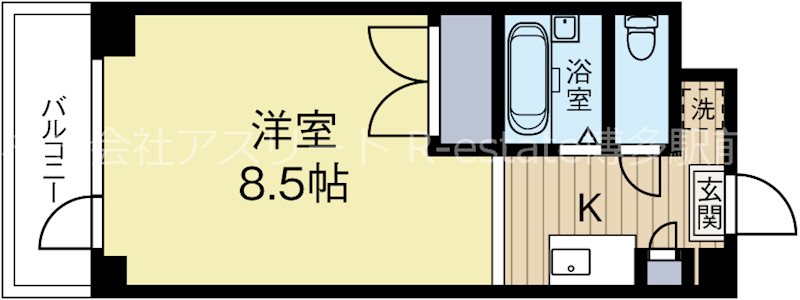 ソアラプラザ博多住吉 510号室 間取り
