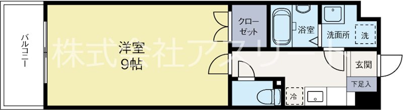 フェリエ博多 403号室 間取り