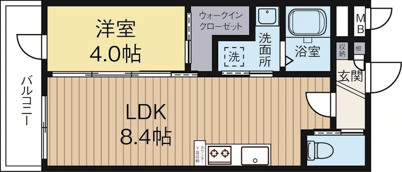 アンシャルム大濠プレミア 702号室 間取り