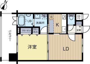 エンクレスト薬院2 1303号室 間取り