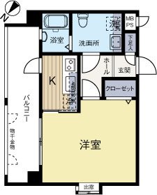 ピュアドームベイサイド博多 705号室 間取り