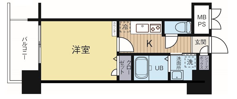 エンクレスト御供所 804号室 間取り