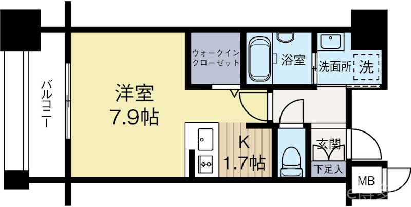 エンクレスト呉服町 915号室 間取り