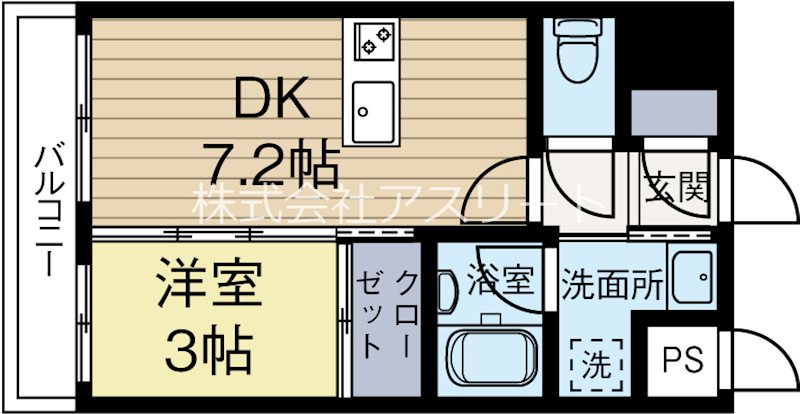 リアンシエルブルーJR香椎 204号室 間取り