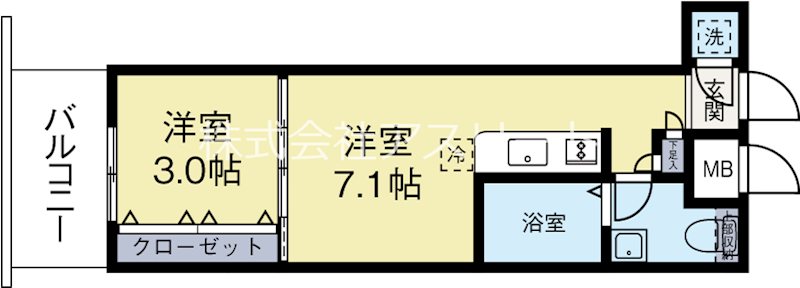 CLUBORIENTBLDNo.82EMPRESS 425号室 間取り