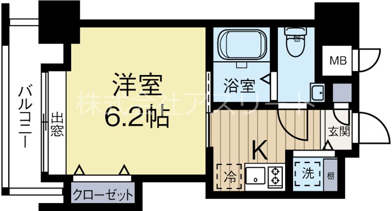 ダイナコートエスタディオ東公園2 309号室 間取り