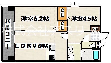 ラファセエスティーロ箱崎駅前 501号室 間取り