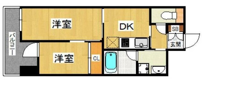 プライム香椎 702号室 間取り