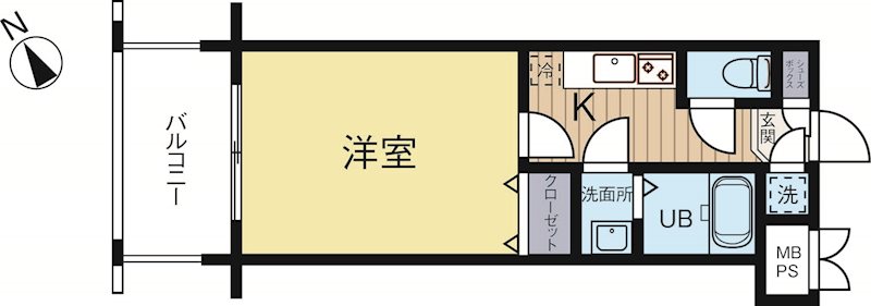 エンクレスト福岡 707号室 間取り