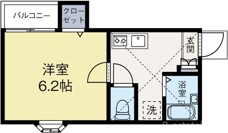ピュア呉服町 105号室 間取り