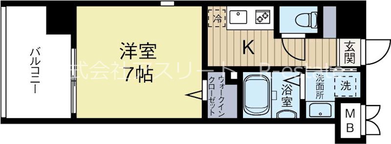 サヴォイラシャンス 1401号室 間取り