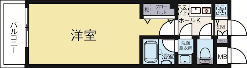 ピュアドームガーランド博多 506号室 間取り