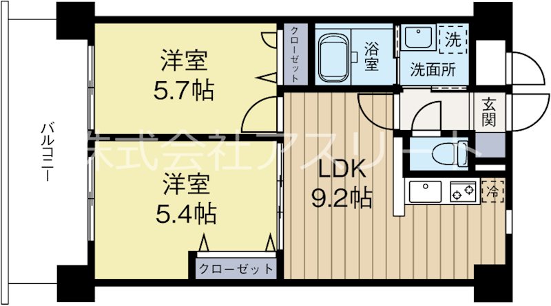 S-FORT福岡東 213号室 間取り