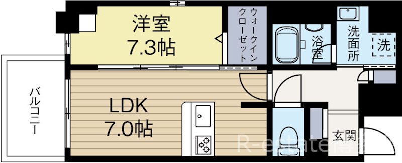 LANDIC O2239 701号室 間取り