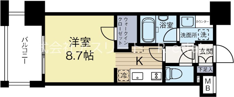 パークリュクス大手門mono 205号室 間取り