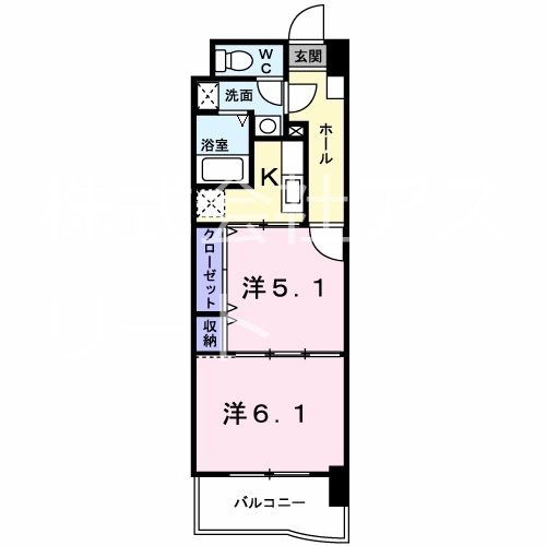 ネオ筥松 703号室 間取り