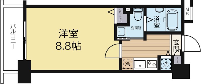 ラフォーレ大濠パークアベニュー 802号室 間取り