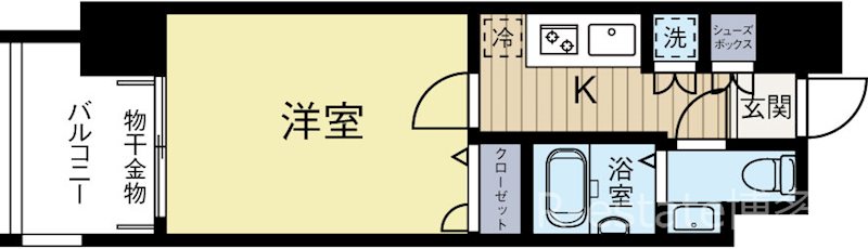 サヴォイザパームストリート 601号室 間取り