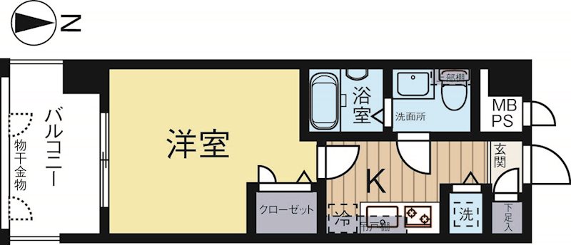 ピュアドームヴィサージュ西公園 402号室 間取り